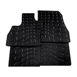 Floor Mat Set - Front and Rear (Black) (Rubber)